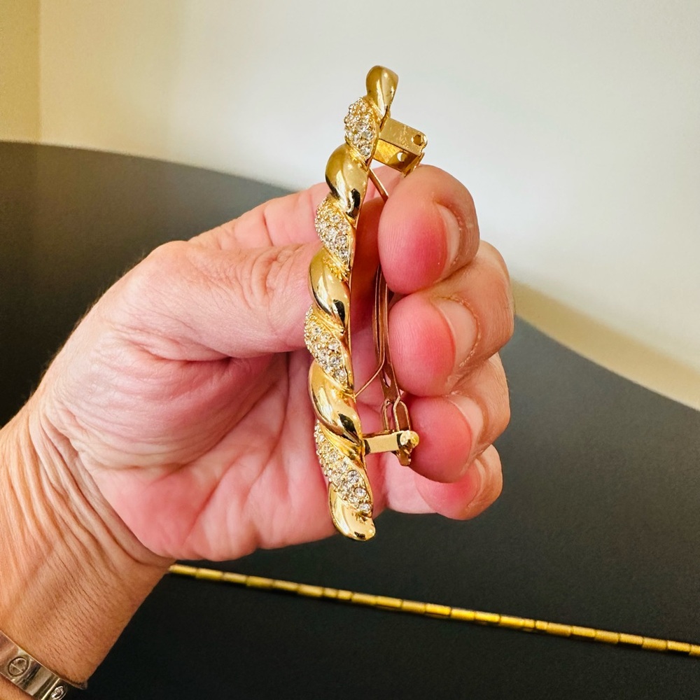 DIOR 80s/90’s VINTAGE RETRO ICONIC COUTURE LUXURY AUTHENTIC RUNWAY GLAM BARRETTE - Picture 5 of 17